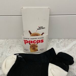 Pacas Black and White Alpaca Socks - Women’s low cut socks for Shoe size 5-8